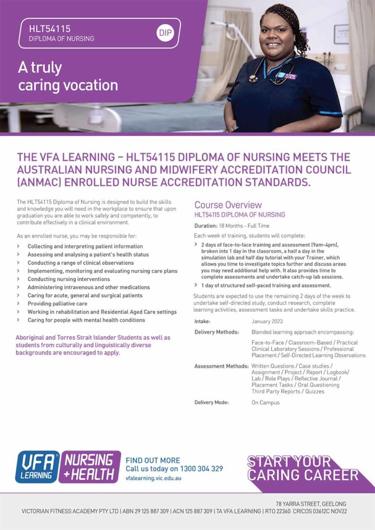 Diploma of Nursing VFA Learning