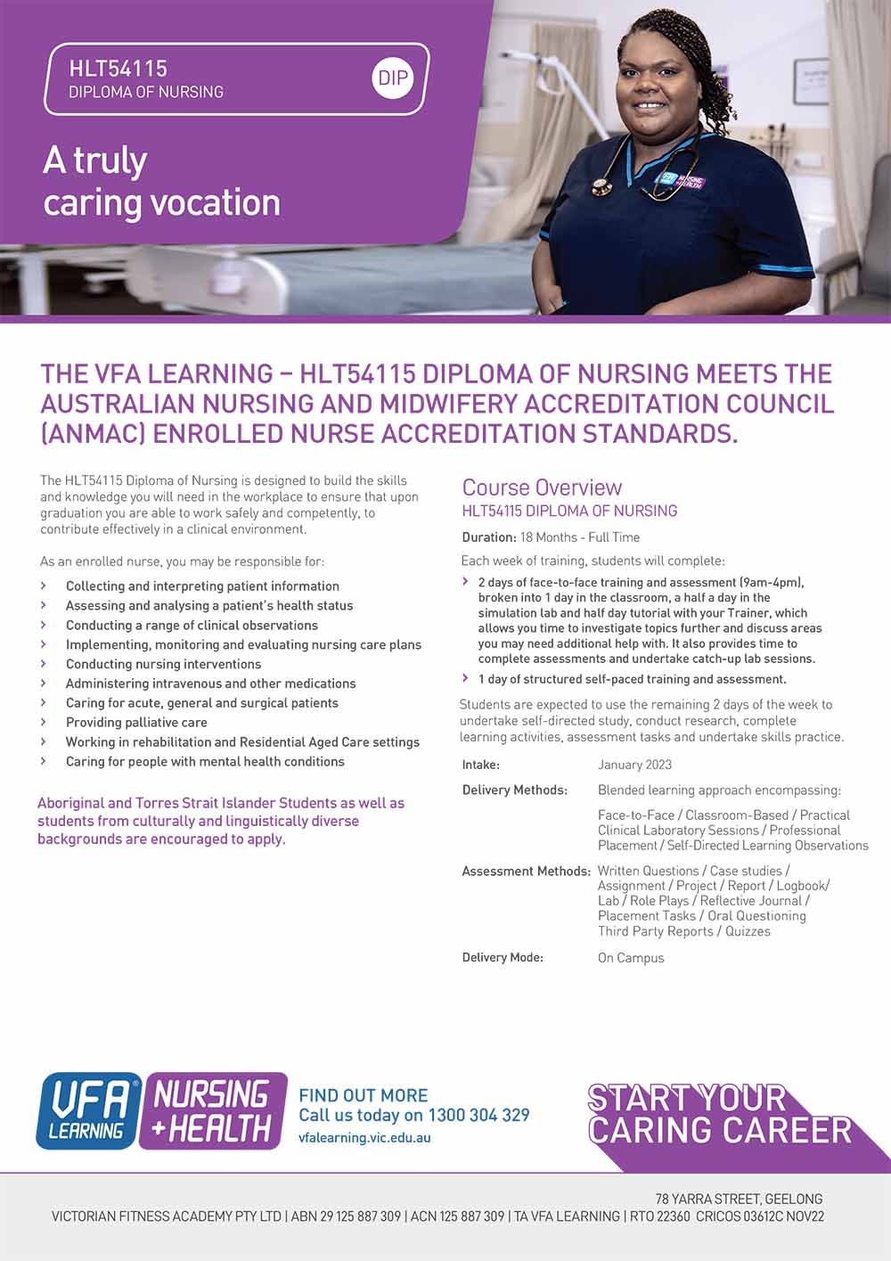 Diploma Of Nursing VFA Learning