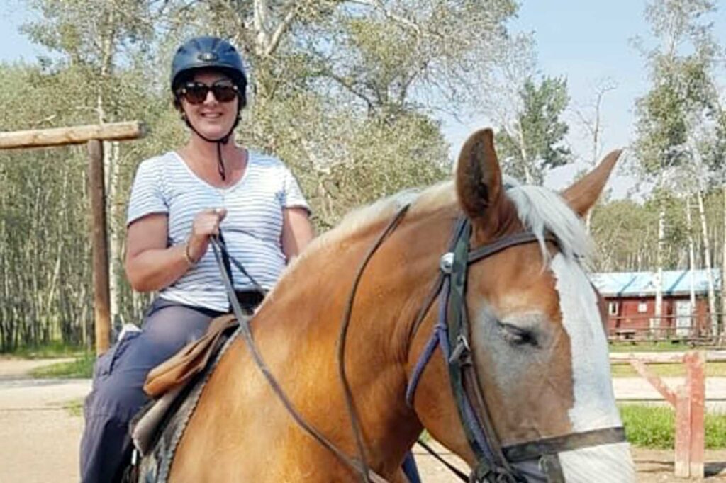Head of VFA Nursing Tracie shows her passion and adventure to life as she rides a horse.